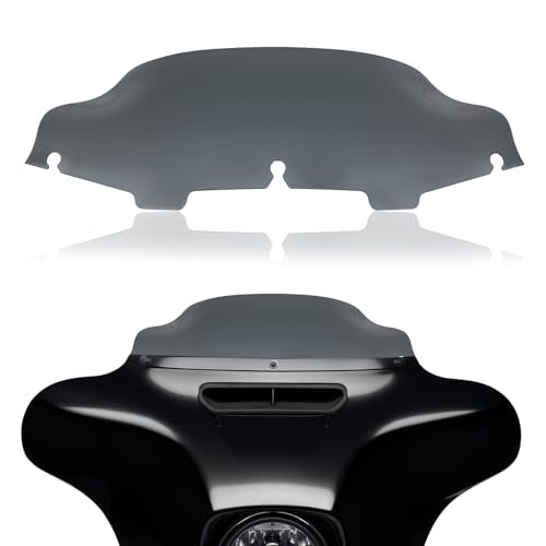 Rich Choices 6"Smoke Motorcycle Windshield Windscreen Wind Splitter Compatible with Harley Davidson Touring Street Glide Electra Glide FLHT FLHTCU Ultra Classic Glide FLHX FLHTK Tri Glide 1996-2013 - color: Smoke, size: 6inch