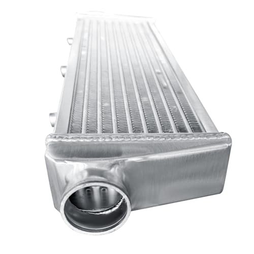 Universal Intercooler 27''x8''x2.7" Front Mount Intercooler 2.2'' Inlet and Outlet Aluminum Turbo Intercooler Direct Replacement for Any Turbo Charger system - size: 27''x8''x2.7" 2.2''
