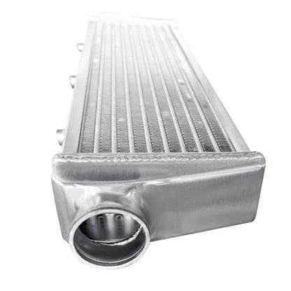 Universal Intercooler 27''x8''x2.7" Front Mount Intercooler 2.2'' Inlet and Outlet Aluminum Turbo Intercooler Direct Replacement for Any Turbo Charger system - size: 27''x8''x2.7" 2.2''
