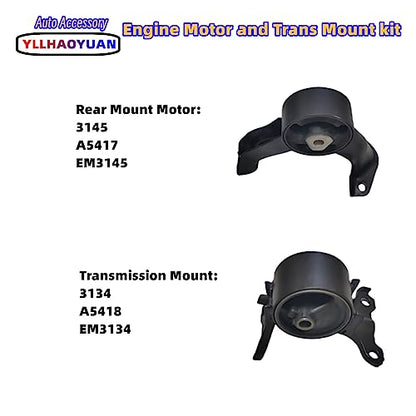Yllhaoyuan Engine Mount Set of 4 Compatible with 2007-2017 Compass - size: 2007-2017 Jeep Compass 2.0L 2.4L