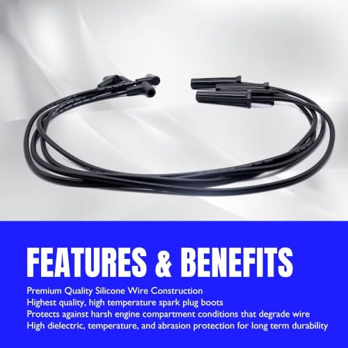 7543 Ignition Spark Plug Wires Set of 4 Compatible with Chevrolet - style: 7543