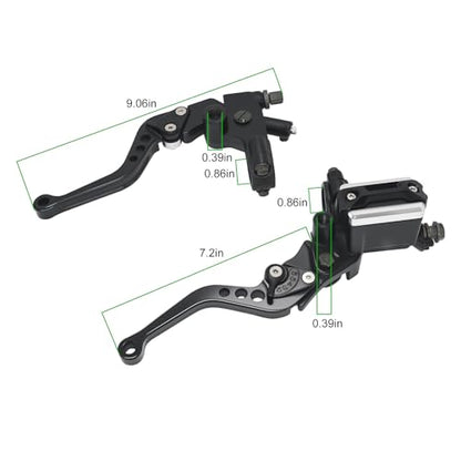 Brake Lever 7/8" 22mm Handlebar, Brake Master Cylinder Clutch Lever CNC - color: Black