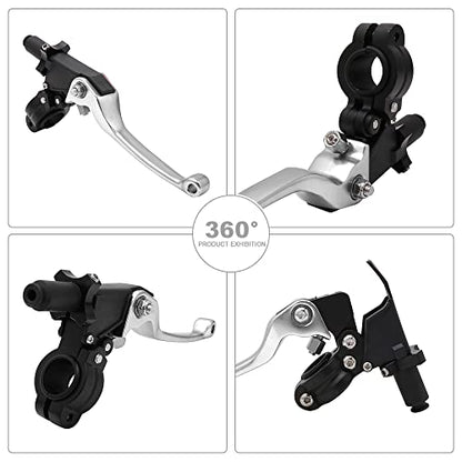 JFG RACING Dirt Bike Brake Clutch Lever Set 7/8" 22MM for CRF KLX SSR TTR - color: Silver