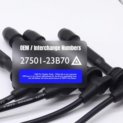 ST-4239 7mm Ignition Spark Plug Wire Compatible with Hyundai Elantra - style: 2750123A00