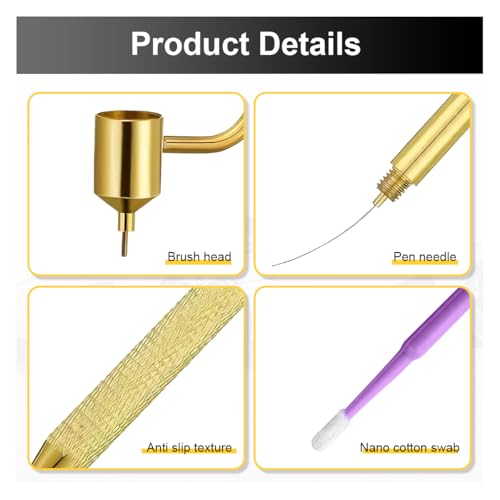 100PCS 0.5 mm Touch Up Paint Brushes, Fine Line Fluid Writer Paint Applicator Pen Disposable Micro Applicators, Detailing Fluid Writer Tool Kit for Rock Chips and Scratch Repair