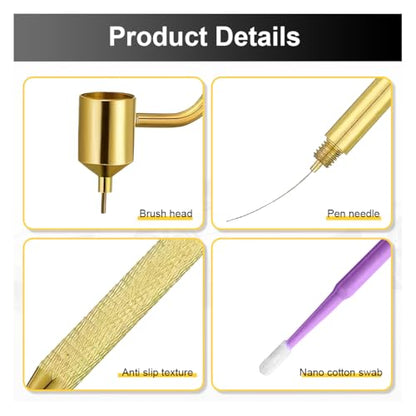 100PCS 0.5 mm Touch Up Paint Brushes, Fine Line Fluid Writer Paint Applicator Pen Disposable Micro Applicators, Detailing Fluid Writer Tool Kit for Rock Chips and Scratch Repair