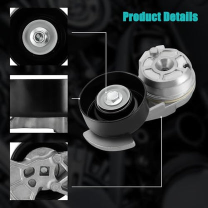AULINK 2W7Z6B209AA Belt Tensioner Assembly with Pulley (4.6L V8) For Ford - size: 38189