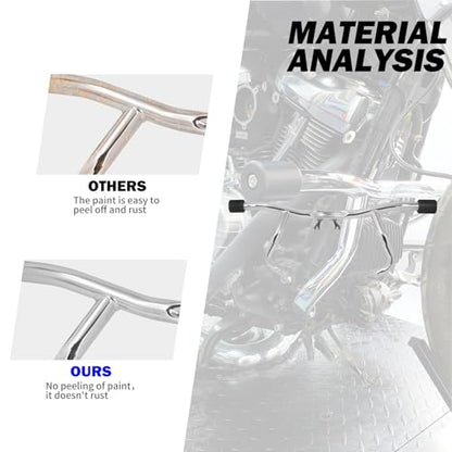 Engine Guard Flat Out Crash Bar for Harley Touring Street Glide Road Glide Road King Electra Glide CVO Ultra Limited 2014-2025 (Chrome) - color: Chrome