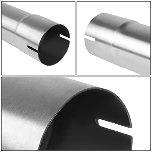 DNA MOTORING ZTL-PP-30-45-SS 45 Degree DIY Custom Mandrel Exhaust Tubing, 3" OD, Stainless Steel,Universal Fit,Polished Finish - size: 3.0 Inch, style: 45° Bend - Polished