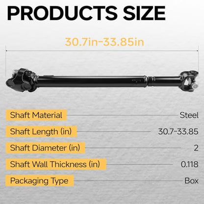 Front Drive Shaft Fit For Jeep Grand Cherokee 1993-1995 4.0L AT 4WD # 65-9774 - size: 65-9774; Front; 30.71in - 33.86in