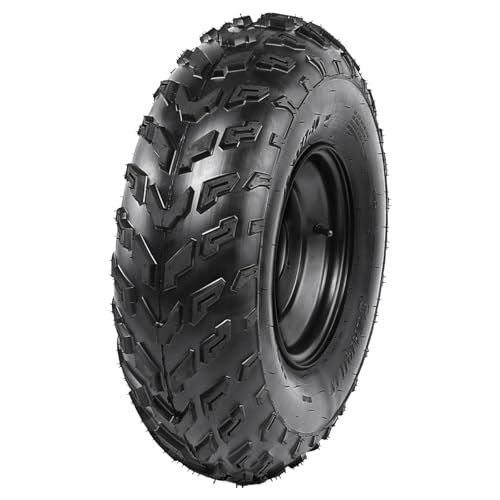 10'' ATV Wheels Tire Rim, 23x7-10 Iron & Rubber Tire with Rim Wheel for ATVs Go Karts - Front or Rear Tubeless Wheel (1 pack)