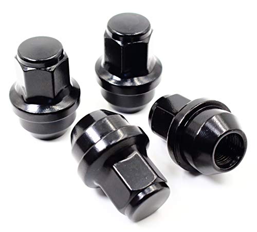 Set of 24 Veritek 14x1.5mm 13/16 Hex 1.7 Inch 44.5mm Length Black OEM Factory Style Large Acorn Seat Lug Nuts for Ford F-150 Expedition Lincoln Navigator Factory Wheels