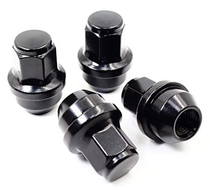 Set of 24 Veritek 14x1.5mm 13/16 Hex 1.7 Inch 44.5mm Length Black OEM Factory Style Large Acorn Seat Lug Nuts for Ford F-150 Expedition Lincoln Navigator Factory Wheels