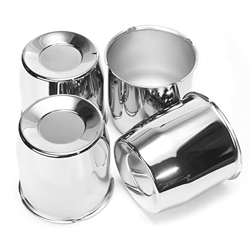4Pcs 4.25" OD 4.25" H Push Through Trailer Wheel Center Cap for Rim - color: Chrome, size: 4.25" Hub 4.25" H