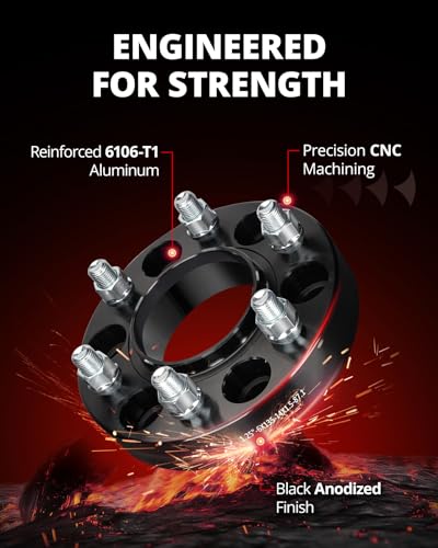 EVIL ENERGY 6x135 Wheel Spacers 1.25", 87.1mm Bore Hubcentric M14x1.5 Studs - size: 1.25 inch