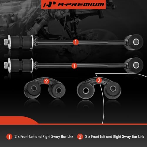 A-Premium Front & Rear Sway Bar Link Stabilizer Bar End Link Kit