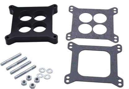 1 SET SHLPDFM Carburetor Spacer 1/2" Ported Phenolic Carburetor Spacer Compatible with Holley Holley 4150/4160 & AFB Carb Chevy 4BBL SBC BBC 0.5"