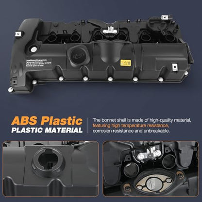 Nilight N52 Engine Valve Cover with Gasket for BMW, Replace# 11127552281 - size: for N52 BMW Z4 125i 128i 323i 525i 528xi X1 X3 X5