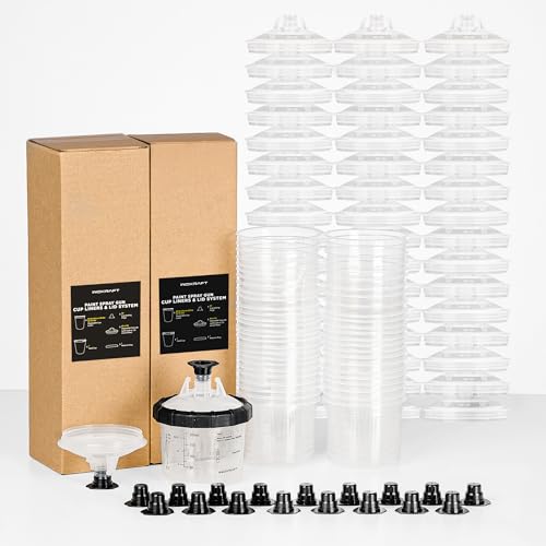 InoKraft Disposable Paint Cup System, 6 oz 50 Liners, Hard Cup & Plugs - size: 6 oz 50-pack (Pro Kit)