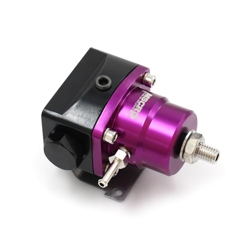 Universal EFI Fuel Pressure Regulator Kit with 0-160psi Fuel Pressure Gauge - color: PURPLE
