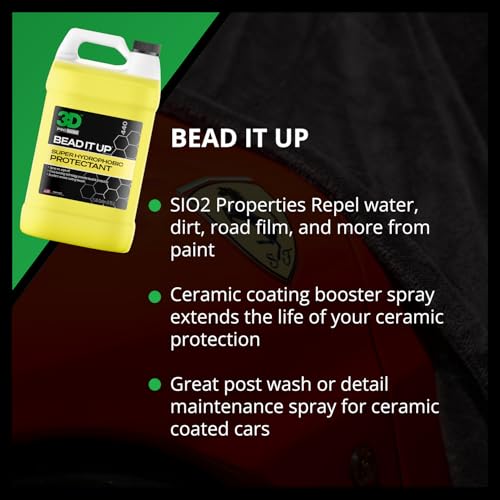 3D Bead It Up Ceramic Coating Booster Spray - Super Hydrophobic Bead Maker - Polymer Paint Protectant & Sealant 1 Gallon (Pack of 2) - size: Gallon (Pack of 2)