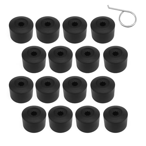 20 pcs 17mm Wheel Bolt Lug Nut Cover Cap with Removal Tool Dismantle Set Compatible with VW Lug Nut Cover Jetta Beetle Passat GTI CC Wheel Bolt, OE#: 1K0 601 173