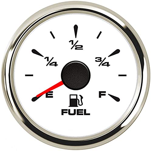 100TECH Marine Fuel Gauge Boat Gauge Fuel Gauge 5 Signal Adjustable White - size: White(Signal Selectable Fuel Gauge), style: Signal Selectable Fuel Gauge