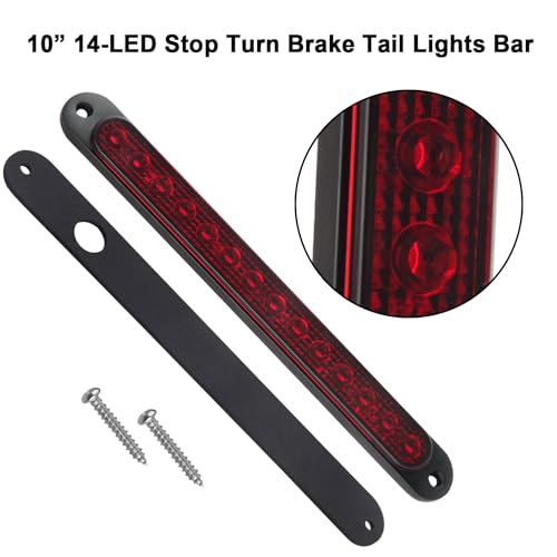 4PCS 10" Inch LED Trailer Tail Stop Turn Lights Bar Aluminum Housing 14-LED