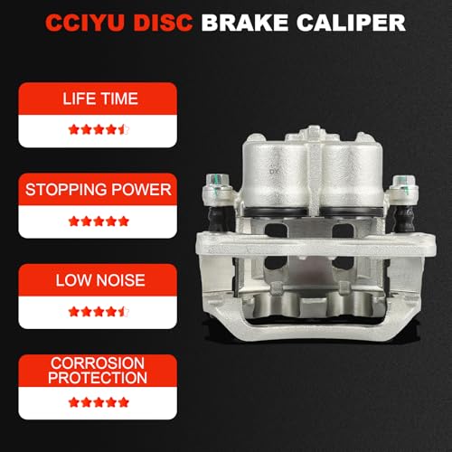 cciyu Front Right Disc Brake Caliper Assembly With Bracket 18B5027S - size: Front Right[18B5027S]