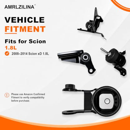 Engine Motor and Transmission Mount Kit for Scion XD 2008-2014 - size: 2008-2014 Scion xD Base 1.8L