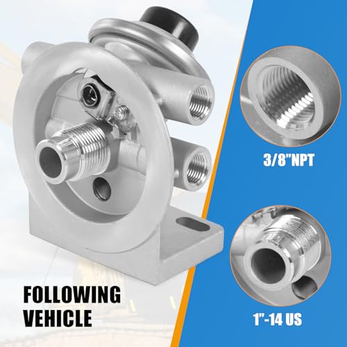 3/8" NPT 1-14" Diesel Fuel Filter Mounting Base Hand Priming Pump Mounting Base Universal