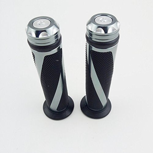 Universal Motorcycle Rubber Gel Handlebar Hand Grips for 7/8" Bar End Handle Bars Sports Bikes - color: Grey