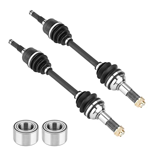 Front Left Right CV Axle Drive Shaft & Bearing Set for Yamaha Grizzly 660 YFM660F 2003 2004 2005 2006 2007 2008 ATV Replacement