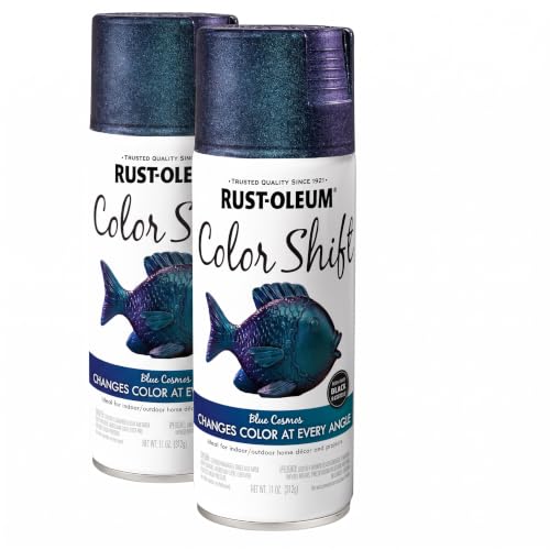 Rustoleum Color Shift Spray Paint, 11 ounce, Cosmos Blue (Pack of 2) - color: Blue Cosmos, size: 11 oz (Pack of 2)