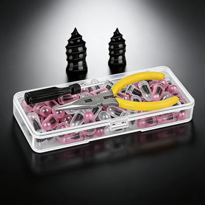 32 PCS Tire Plugs Kit,Tire Repair Kit with Plugs, Screw in Tire Plugs with Needle Nose Pliers & Phillips Screwdriver, Self-Service Flat Tire Repair Plug Kit for Car, Motorcycle, Bicycle - size: 32 Pcs
