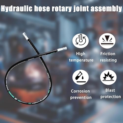 Heroson15611-12-12RW Hydraulic Hose Assembly 3/4 ”,36 ”Long,Hydraulic Hose with Male NPT X Male NPT,3118PSI - size: 15611-12-12-36in-2