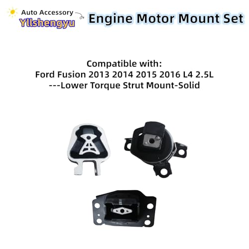 Engine Motor Transmission Mount Kit for Fusion 2013-2016 L4 2.5L - size: 2013-2016 Ford Fusion L4 2.5L