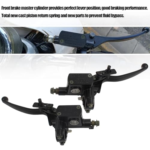 7/8" Front Back Brake Master Cylinder,22mm Handlebar Hydraulic Brake Lever Clutch Kit for ATV UTV GY6 50cc to 250cc Motorcycle Quad Dirt Mini Bike Moped TaoTao 4 Wheeler