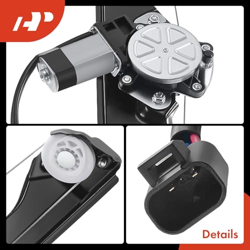 A-Premium Front Driver Side Power Window Regulator with Motor (2-Pin)
