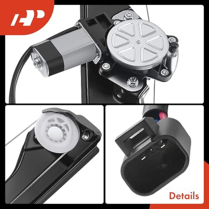 A-Premium Front Driver Side Power Window Regulator with Motor (2-Pin)