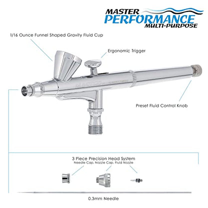 Master Airbrush Model G34 Multi-Purpose Dual-Action Gravity Feed Airbrush