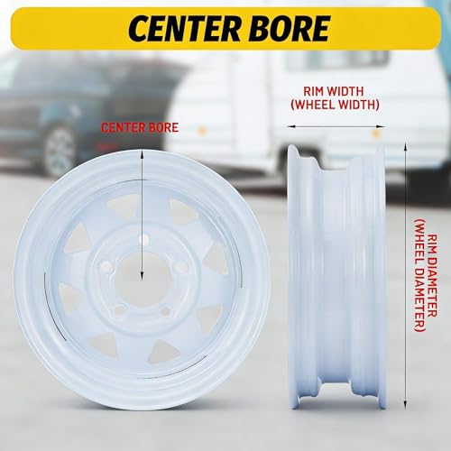 GarveeTech 2PCS ST175/80D13 175 80 13 Trailer Tire 5 Lug, Center Bore 3.2 Inch, 6 PLY, 2 Pack ST175 80D13 Tires, Muti Function Lawn Mower & Tractor Turf Tire (ST175/80d13) - size: ST175/80d13, style: 5 lug