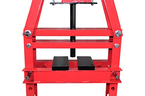 12-Ton Benchtop Hydraulic A-Frame Shop Press with Press Plates