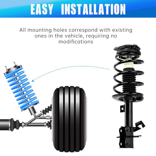 Front Struts Assembly w/Coil Spring, 172378 172379,Set of 2