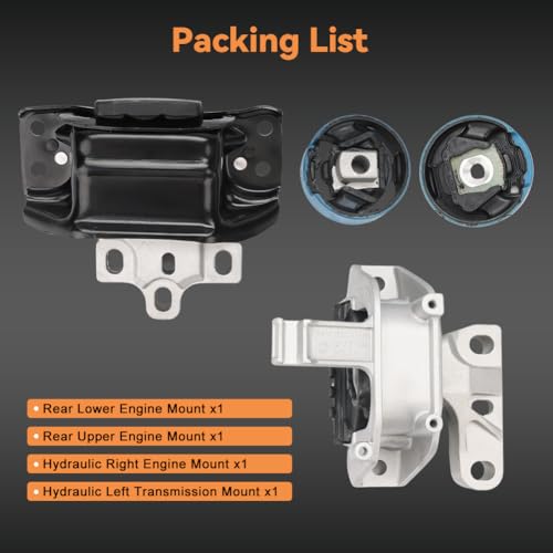 Engine Motor Transmission Mount Set Compatible with Volkswagen Atlas 3.6L