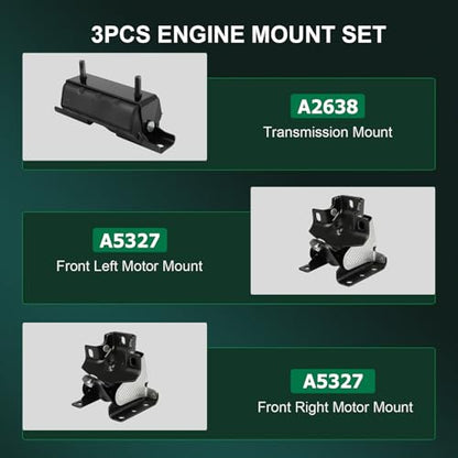 SCITOO Engine Motor Transmission Mount Set for Cadillac Escalade 2002-2006 - size: 2007 for GMC Sierra 2500 HD Classic 6.0L