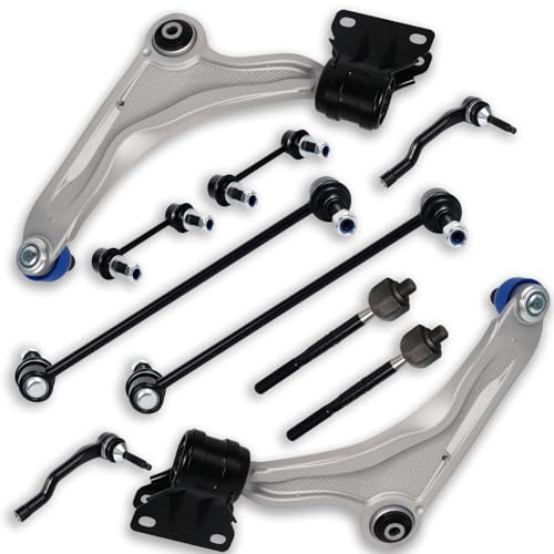 10Pc Front Lower Control Arm Sway Bar Links Tie Rod for Ford 2013 2014 2015 2016 2017 Fusion, for Lincoln 2013 2014 15 16 17 2018 MKZ, K623000 K623001 K750740 K750744 ES801110 ES801109 EV801122 - size: 10Pcs front control arm suspension kit
