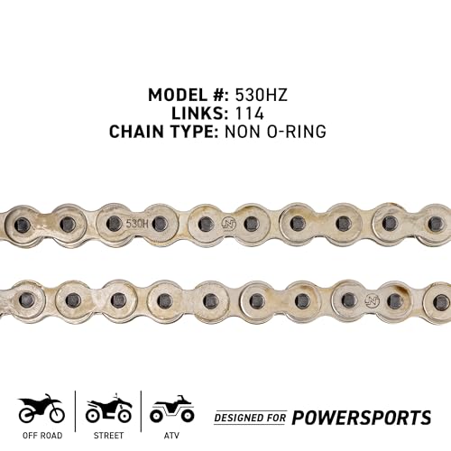 NICHE Drive Sprocket Chain Combo for Yamaha YZF R1 Front 16 Rear 43 Tooth 530HZ Standard 114 Links - size: Standard Chain