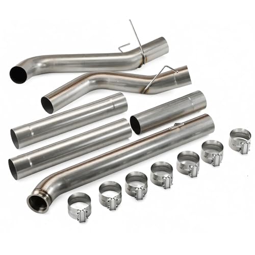 1 Set Stainless Steel Exhaust Pipes for 2019-2025 Dodge Ram 2500 3500 6.7L 5" Cummins Diesel - size: for 2019-2025 Ram 2500 3500