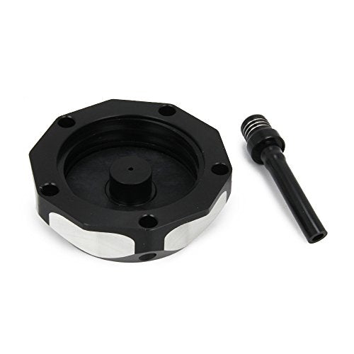 JFG RACING Dirt Bike Gas Fuel Tank Cap CNC for XR50 XR70 XR80 XR100 CRF150R CRF230F CR250R CR85R CR125R Dirt Pit Bike Black - color: black